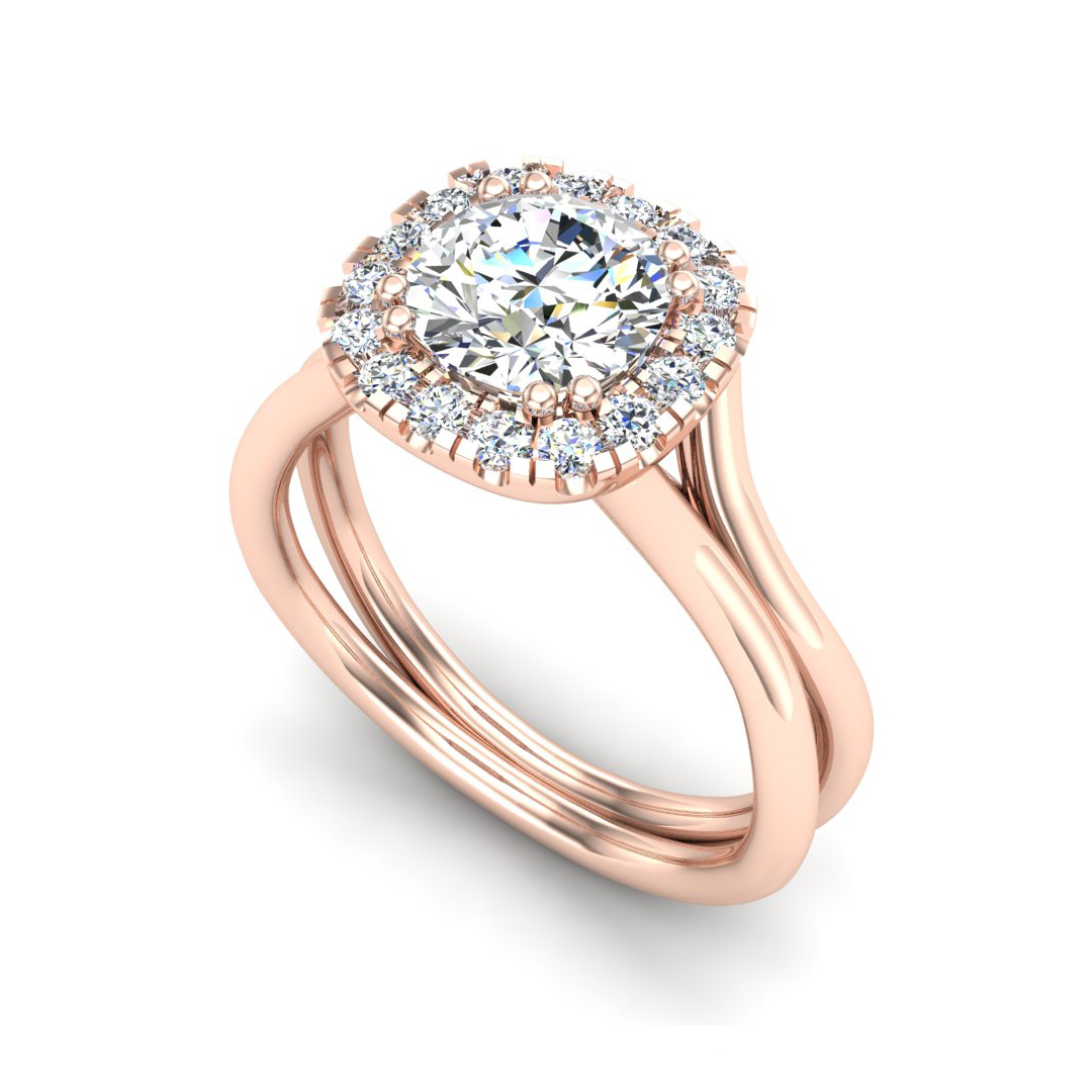 Alayah Halo Engagement Ring